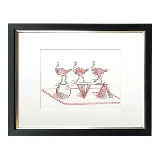 Max Ernst Original Lithograph Untitled 2 1970 Framed For Sale