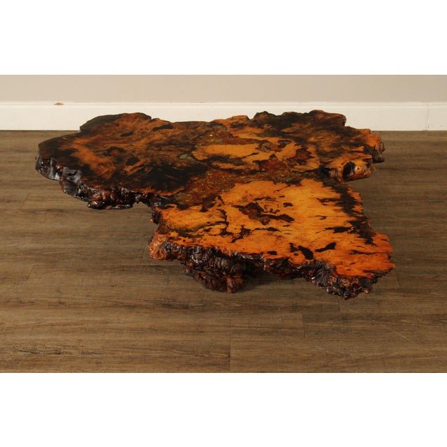 The Burlwood Co. Star Dust Redwood Burl Live Edge Coffee Table For Sale - Image 17 of 18