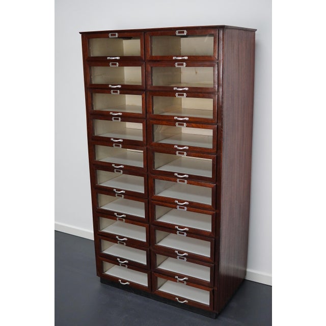 Vintage Dutch Mahogany Haberdashery Shop Cabinet, 1930s For Sale - Image 12 of 18