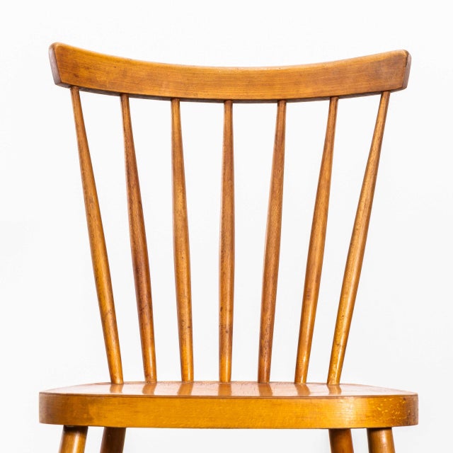 Stick Back Dining Chairs from Ton, 1950s, Set of 4 For Sale - Image 9 of 12