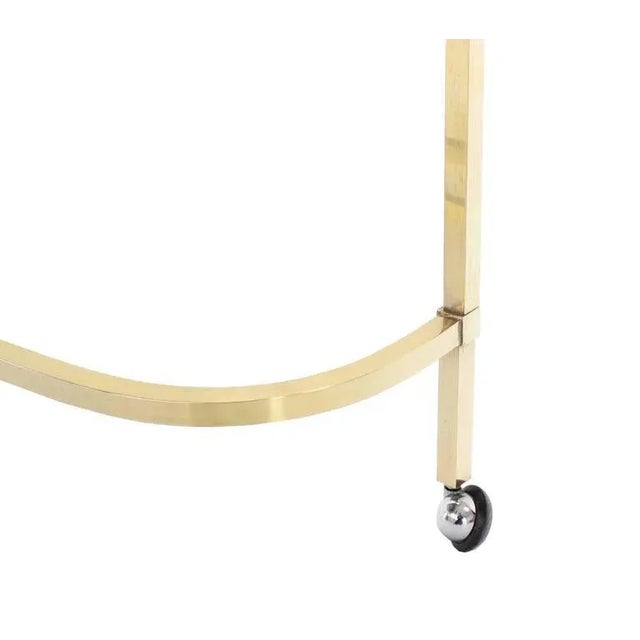 Early 20th Century Solid Brass Profile Serving Cart For Sale - Image 10 of 11