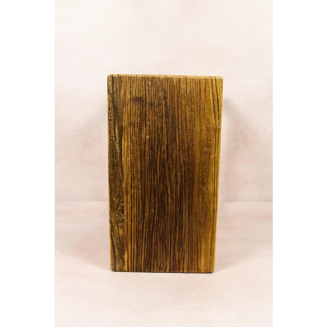 Rustic Vintage Rustic Stool in Elm For Sale - Image 3 of 5