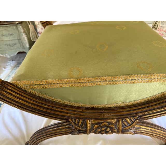 Mid Century Pair of French Regency Benches For Sale - Image 13 of 15