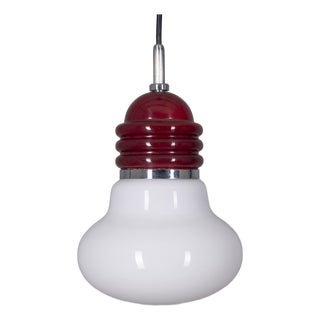 Small Vintage Glass and Metal Arianna Pendant Lamp by Piero Brombin for Artemide, 1970s For Sale