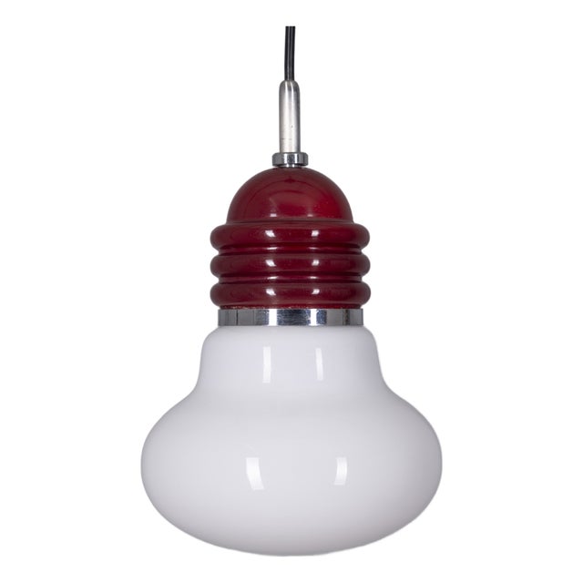 Small Vintage Glass and Metal Arianna Pendant Lamp by Piero Brombin for Artemide, 1970s For Sale