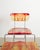 Set of Italian Contemporary Dining Chair & Ottoman in Red-Yellow Resin by Gaetano Pesce for Bernini Italy, 1993 For Sale - Image 3 of 8