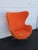 Mid Century Modern Swivel Rocking Orange Egg Chair Fritz Hansen Style 6608 For Sale - Image 16 of 18