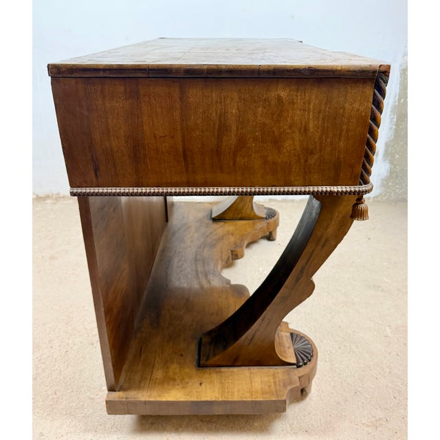 Wood Art Deco Console Table with One Drawer, 1940 For Sale - Image 7 of 16