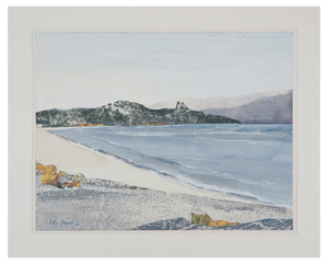 Lily Masson, The Long Beach, 1984, Tempera Drawing and Collage