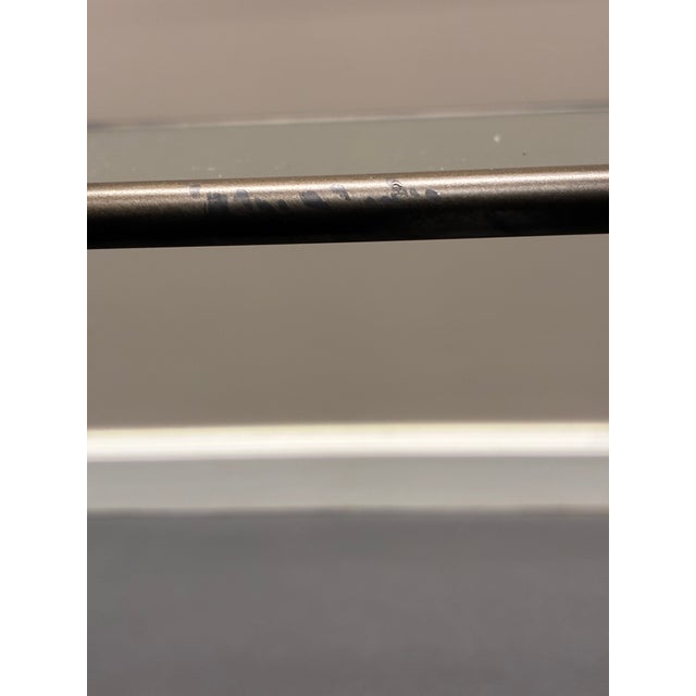 Vintage Wrought Iron and Glass Three Tier Bar Stand For Sale - Image 4 of 11