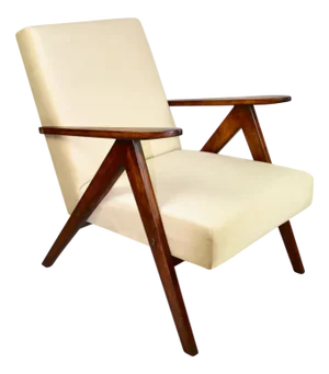 Model B-310 Armchair in Beige Light Velvet, 1970s