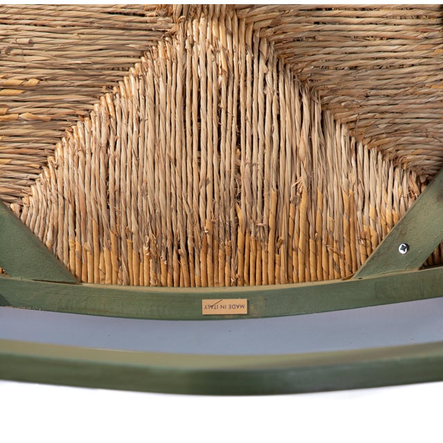 Wood Italian Barstool with Plaid Seat Cushions For Sale - Image 7 of 13