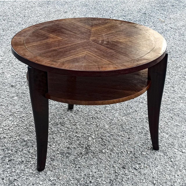 1940s Saber Foot Coffee Table with 2 Shelves For Sale - Image 5 of 9