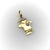 Contemporary 14k Gold Stylized Child Charm With Diamonds For Sale - Image 3 of 5