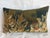 Exceptional 17th century Flemish tapestry pillow featuring a richly woven verdure inspired floral composition in muted...