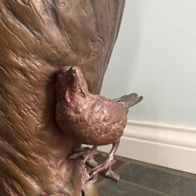 19th Century Figural Bird Copper Bronze Urn For Sale In Pittsburgh - Image 6 of 13