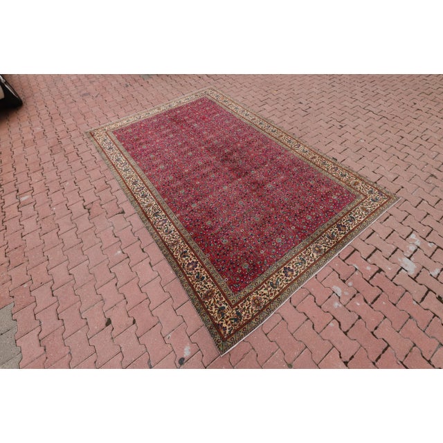 Size: 7.1 x 10.6ft - 217 x 321 cm - 85 x 126 inches Color: Organic Natural Dye ( Navy Red, White, Green, Blue ) Material:...