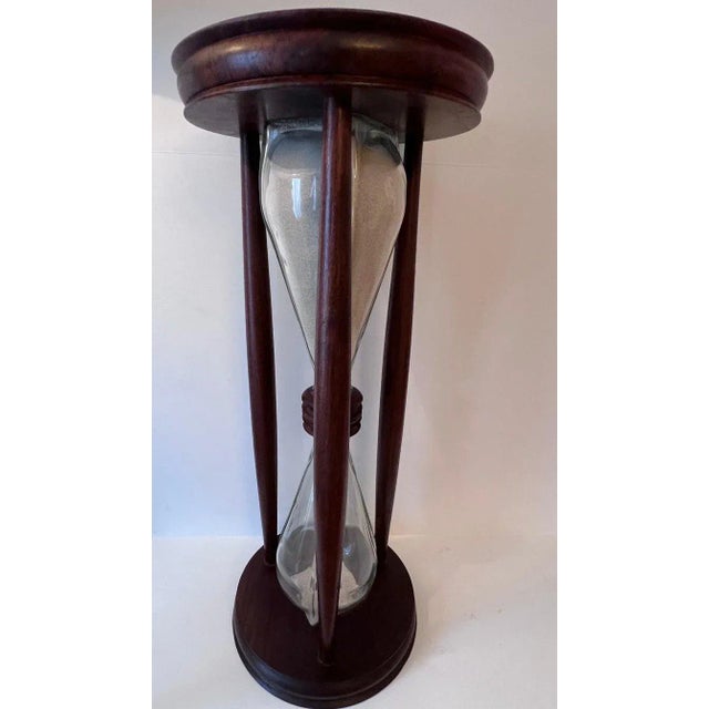 Wooden Hour Glass or Sand Timer with Hand Blown Glass For Sale In Los Angeles - Image 6 of 11