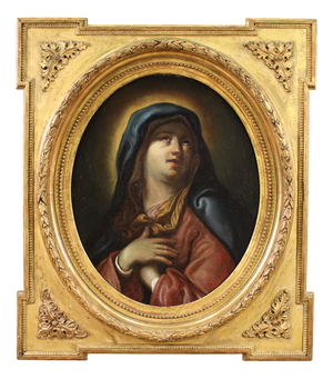 Italian Artist, Virgin of Sorrows, 1670, Oil on Canvas, Framed