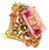 Bochic “Capri” Vintage Fancy Sapphires & Amethyst Ring — 18K Gold & Silver For Sale