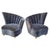 Wood MCM Asymmetrical Lounge Chairs and Ottoman Newly Reupholstered For Sale - Image 7 of 8
