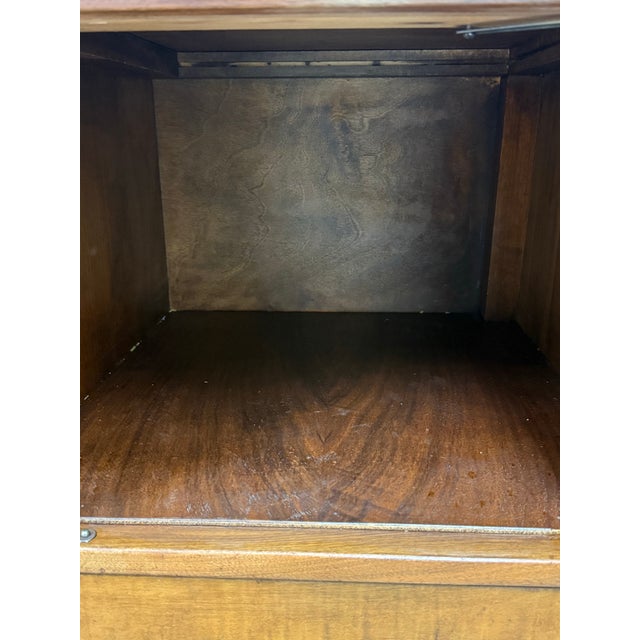Empire Manufacturing Company Tudor Revival Carved Walnut Console Server, Circa 1920's For Sale - Image 10 of 12