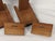 Mid-Century Primitive Rustic Brown Wood Wall-Mounted Shelf Sconces – Pair For Sale - Image 4 of 13