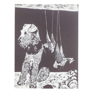 Birthe Kronkvist, Dog and Game, 1979, Color Lithograph For Sale