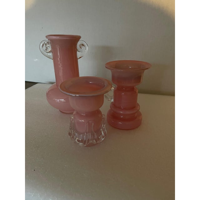 Vintage Vases in Glass, 1970s, Set of 3 For Sale - Image 10 of 10