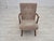 Beige Danish Armchair in Furniture Wool and Beech Wood, 1960s For Sale - Image 8 of 18