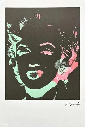 After Andy Warhol, Marilyn Monroe Metallic Black, 1980s, Lithograph