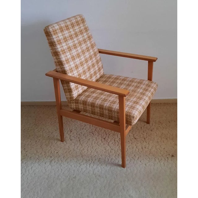Light Wood Armchair, 1970s For Sale - Image 3 of 8