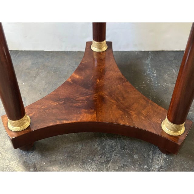 French French Late 19th Century Empire Style Side Table W/ Marble Top For Sale - Image 3 of 4