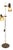 Two-Light Floor Lamp with Plastic Spotlights on a Brass Rod from Hustadt Leuchten,1970s For Sale