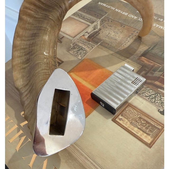 1970's Carl Aubock Large Table Lighter For Sale - Image 9 of 11