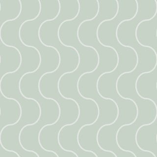 Moire Lace Wallpaper by Paule Marrot in Light Sage For Sale