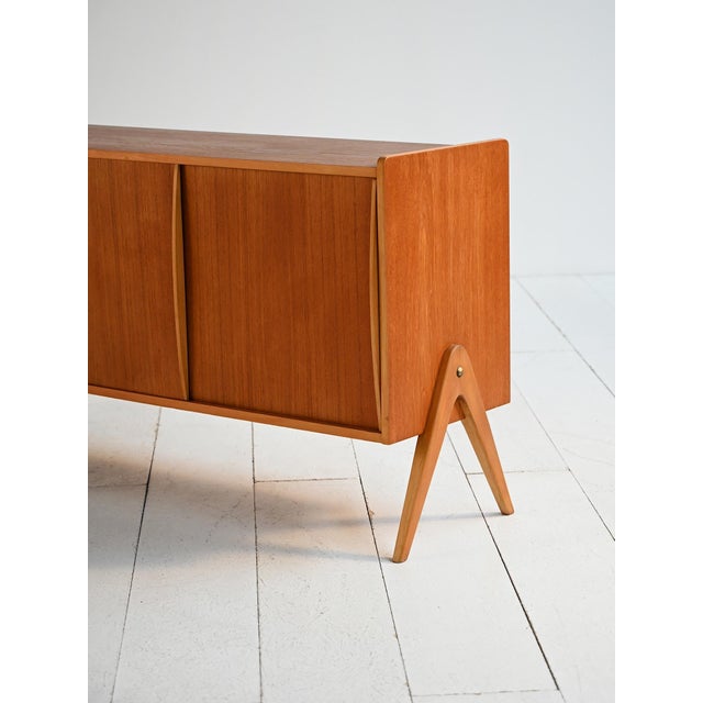 Brown Scandinavian Teak Sideboard, Sweden, 1960s For Sale - Image 8 of 12