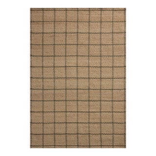 Chris Loves Julia x Loloi Fletcher Natural / Olive 18" x 18" Sample Rug For Sale