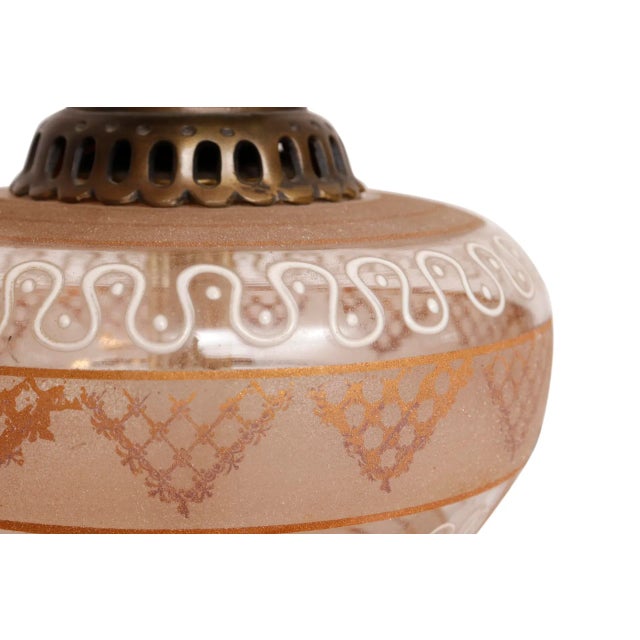 Early 20th Century Regency Glass Table Lamps - a Pair For Sale - Image 5 of 8