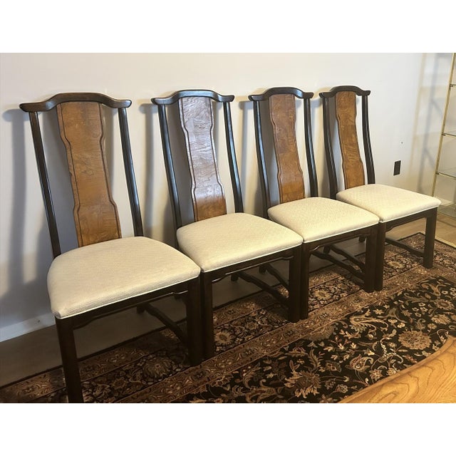 1970s Broyhill Chinoiserie Ming Vintage Dining Chairs – Matching Set of 6 For Sale In Cincinnati - Image 6 of 16