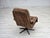 Wood Danish Swivel Armchair in Corduroy and Dark Beechwood, 1970s For Sale - Image 7 of 16