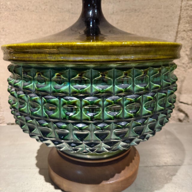 Mid-Century Modern Mid-Century Modern Ceramic Table Lamp Sculptural Ceramic Base For Sale - Image 3 of 11