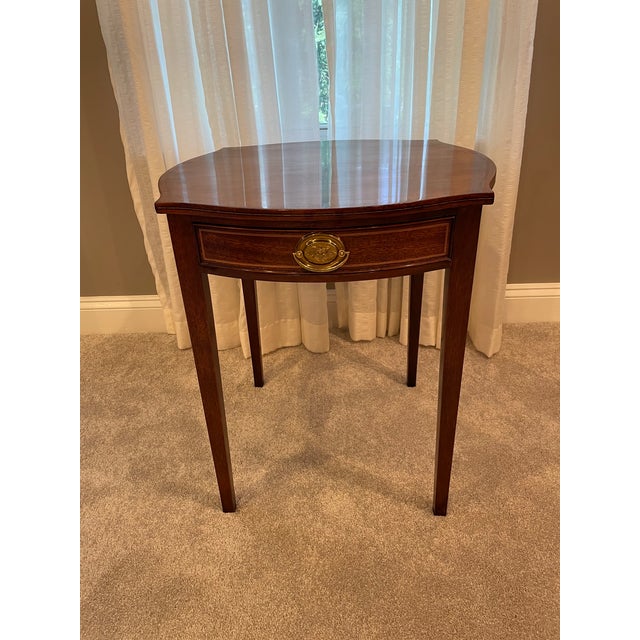 English 1980s Kindel Mahogany Side Table From Their Winterthur Reproduction Collection For Sale - Image 3 of 16