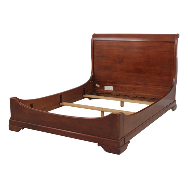 Stickley Cherry LaRochelle Queen Size Sleigh Bed For Sale
