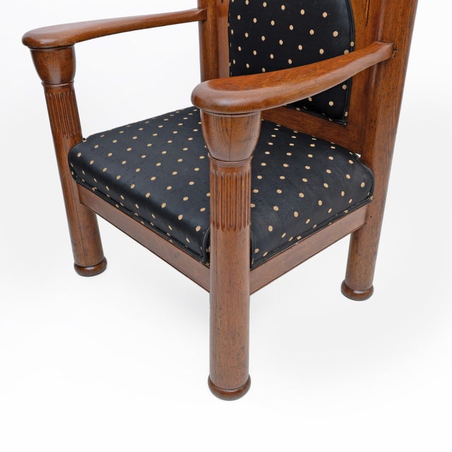 Art Deco Amsterdam School Armchairs in Oak, 1920s, Set of 2 For Sale - Image 11 of 13