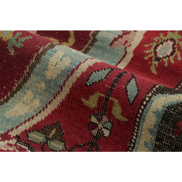 Antique Karabagh Rug With Rose Cartouches and Ornate Black Border - Rug & Kilim For Sale In New York - Image 6 of 7