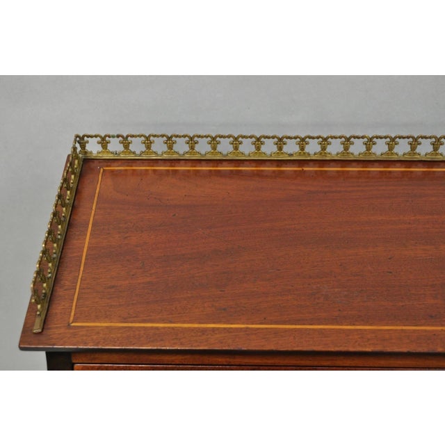 Antique French Louis XV Style Marquetry Inlaid Drop Front Ladies Writing Desk For Sale In Philadelphia - Image 6 of 18
