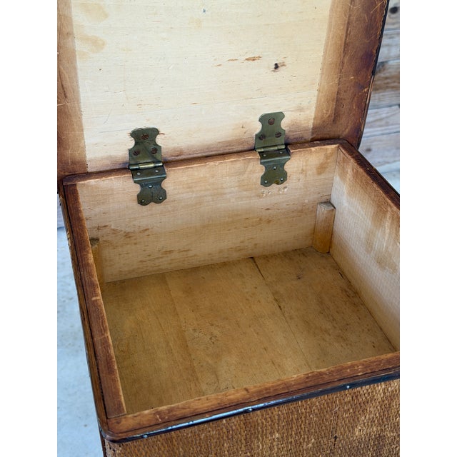 A wonderful example of late 19th century scorched bamboo craftsmanship, this antique sewing stand has been thoughtfully...