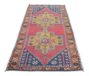 Turkish Faded Area Rug - 4′4″ × 8′4″