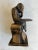 Mid 20th Century Vintage Brass Cast Chimpanzee Reading Book Bookend For Sale - Image 5 of 5